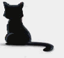 Кошка черная водит хвостиком смайлики картинки гиф анимации скачать