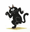 Пузатый котяра яро выплясывает смайлики картинки гиф анимации скачать