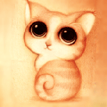 Котёнок смотрит печальными глазами смайлики картинки гиф анимации скачать