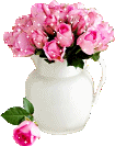 Розы в белой вазе смайлики картинки гиф анимации скачать