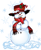 Снеговик среди искрящегося снега смайлики картинки гиф анимации скачать