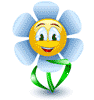 Смайлик-цветок с букетом смайлики картинки гиф анимации скачать