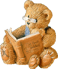 Медведь читает книгу в очках смайлики картинки гиф анимации скачать