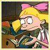 Хельга читает книгу  из мультфильма эй арнольд смайлики картинки гиф анимации скачать