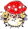 Гриб и пчелки смайлики картинки гиф анимации скачать